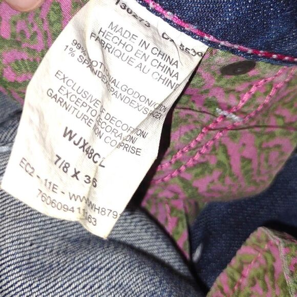 Wrangler Blue Jeans Women's Rock 47 Low Rise 1% Spandex Sz 7/8 32" Waist - Picture 6 of 9